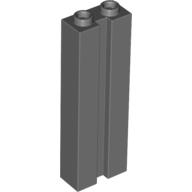 Lego kostka (kostička) 1x2x5 s drážkou, tmavě modro šedá (6030224, 4583744)